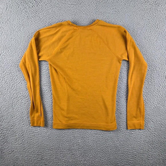 Smartwool Merino 250 Base Layer Top Women XS Yellow Crew Neck Long Sleeve Winter - Picture 8 of 9